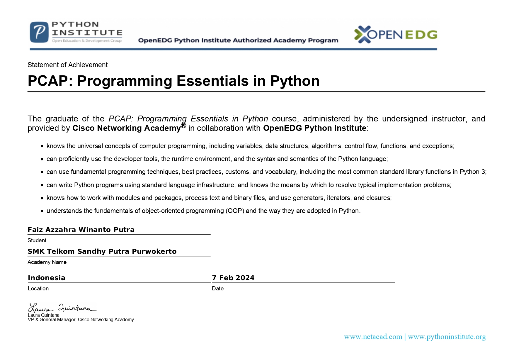 cetificate python